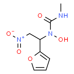 ChemSpider 2D Image | 1-[1-(2-Furyl)-2-nitroethyl]-1-hydroxy-3-methylurea | C8H11N3O5