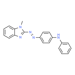 ChemSpider 2D Image | 4-[(E)-(1-Methyl-1H-benzimidazol-2-yl)diazenyl]-N-phenylaniline | C20H17N5