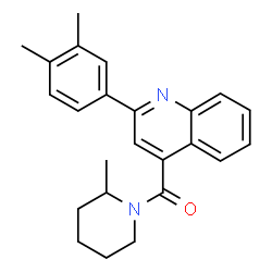 ChemSpider 2D Image | [2-(3,4-Dimethylphenyl)-4-quinolinyl](2-methyl-1-piperidinyl)methanone | C24H26N2O