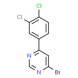 ChemSpider 2D Image | 4-Bromo-6-(3,4-dichlorophenyl)pyrimidine | C10H5BrCl2N2