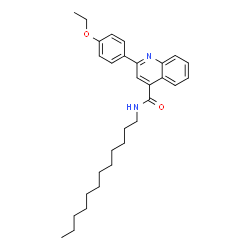 ChemSpider 2D Image | N-Dodecyl-2-(4-ethoxyphenyl)-4-quinolinecarboxamide | C30H40N2O2