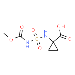ChemSpider 2D Image | 1-{[(Methoxycarbonyl)sulfamoyl]amino}cyclopropanecarboxylic acid | C6H10N2O6S