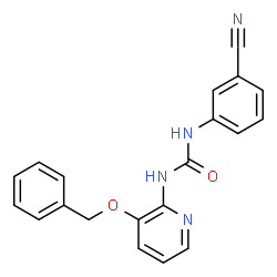 ChemSpider 2D Image | 1-[3-(Benzyloxy)-2-pyridinyl]-3-(3-cyanophenyl)urea | C20H16N4O2