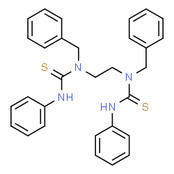 ChemSpider 2D Image | 1,1'-(1,2-Ethanediyl)bis[1-benzyl-3-phenyl(thiourea)] | C30H30N4S2