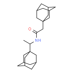 ChemSpider 2D Image | 2-(Adamantan-1-yl)-N-[1-(adamantan-1-yl)ethyl]acetamide | C24H37NO