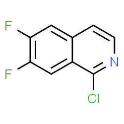 ChemSpider 2D Image | 1-Chloro-6,7-difluoroisoquinoline | C9H4ClF2N