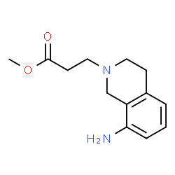 ChemSpider 2D Image | Methyl 3-(8-amino-3,4-dihydro-2(1H)-isoquinolinyl)propanoate | C13H18N2O2