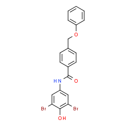 ChemSpider 2D Image | N-(3,5-Dibromo-4-hydroxyphenyl)-4-(phenoxymethyl)benzamide | C20H15Br2NO3