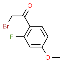 ChemSpider 2D Image | 2-Fluoro-4-methoxyphenacyl bromide | C9H8BrFO2