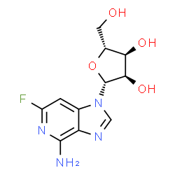 ChemSpider 2D Image | 6-Fluoro-1-(beta-D-ribofuranosyl)-1H-imidazo[4,5-c]pyridin-4-amine | C11H13FN4O4