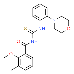 ChemSpider 2D Image | 2-Methoxy-3-methyl-N-{[2-(4-morpholinyl)phenyl]carbamothioyl}benzamide | C20H23N3O3S