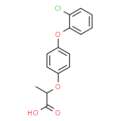 ChemSpider 2D Image | 2-[4-(2-Chlorophenoxy)phenoxy]propanoic acid | C15H13ClO4