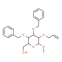 ChemSpider 2D Image | Methyl 2-O-allyl-3,4-di-O-benzylhexopyranoside | C24H30O6