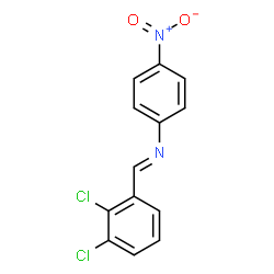 ChemSpider 2D Image | N-[(E)-(2,3-Dichlorophenyl)methylene]-4-nitroaniline | C13H8Cl2N2O2