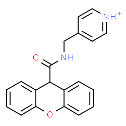 ChemSpider 2D Image | 4-{[(9H-Xanthen-9-ylcarbonyl)amino]methyl}pyridinium | C20H17N2O2