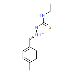 ChemSpider 2D Image | 2-(Ethylcarbamothioyl)-1-(4-methylbenzylidene)hydrazinium | C11H16N3S