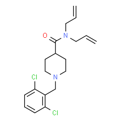 ChemSpider 2D Image | N,N-Diallyl-1-(2,6-dichlorobenzyl)-4-piperidinecarboxamide | C19H24Cl2N2O