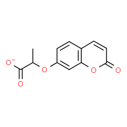 ChemSpider 2D Image | 2-[(2-Oxo-2H-chromen-7-yl)oxy]propanoatato | C12H9O5