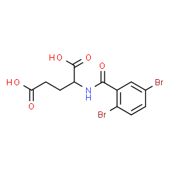 ChemSpider 2D Image | N-(2,5-Dibromobenzoyl)glutamic acid | C12H11Br2NO5