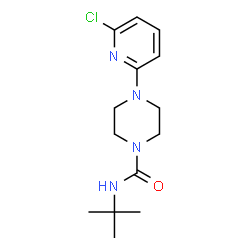 ChemSpider 2D Image | 4-(6-Chloro-2-pyridinyl)-N-(2-methyl-2-propanyl)-1-piperazinecarboxamide | C14H21ClN4O