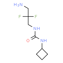 ChemSpider 2D Image | 1-(3-Amino-2,2-difluoropropyl)-3-cyclobutylurea | C8H15F2N3O