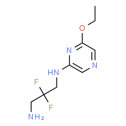 ChemSpider 2D Image | N-(6-Ethoxy-2-pyrazinyl)-2,2-difluoro-1,3-propanediamine | C9H14F2N4O