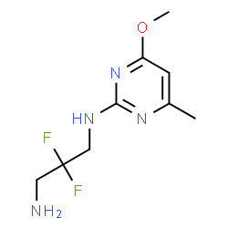 ChemSpider 2D Image | 2,2-Difluoro-N-(4-methoxy-6-methyl-2-pyrimidinyl)-1,3-propanediamine | C9H14F2N4O