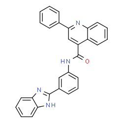 ChemSpider 2D Image | N-[3-(1H-Benzimidazol-2-yl)phenyl]-2-phenyl-4-quinolinecarboxamide | C29H20N4O