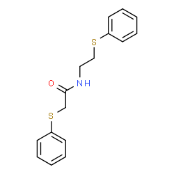 ChemSpider 2D Image | 2-(Phenylsulfanyl)-N-[2-(phenylsulfanyl)ethyl]acetamide | C16H17NOS2