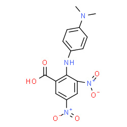 ChemSpider 2D Image | 2-{[4-(Dimethylamino)phenyl]amino}-3,5-dinitrobenzoic acid | C15H14N4O6
