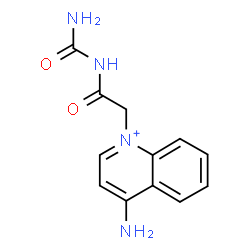 ChemSpider 2D Image | 4-Amino-1-[2-(carbamoylamino)-2-oxoethyl]quinolinium | C12H13N4O2