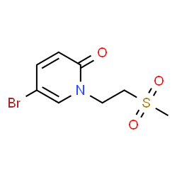 ChemSpider 2D Image | 5-Bromo-1-[2-(methylsulfonyl)ethyl]-2(1H)-pyridinone | C8H10BrNO3S
