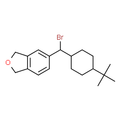 ChemSpider 2D Image | 5-{Bromo[4-(2-methyl-2-propanyl)cyclohexyl]methyl}-1,3-dihydro-2-benzofuran | C19H27BrO