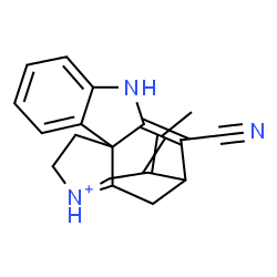 ChemSpider 2D Image | 17-Nitrilo-2,16-didehydrocur-19-en-4-ium | C19H20N3
