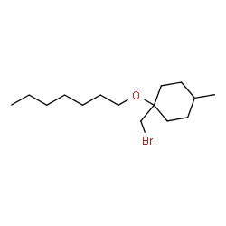 ChemSpider 2D Image | 1-(Bromomethyl)-1-(heptyloxy)-4-methylcyclohexane | C15H29BrO