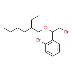 ChemSpider 2D Image | 1-Bromo-2-{2-bromo-1-[(2-ethylhexyl)oxy]ethyl}benzene | C16H24Br2O