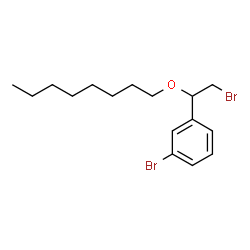 ChemSpider 2D Image | 1-Bromo-3-[2-bromo-1-(octyloxy)ethyl]benzene | C16H24Br2O
