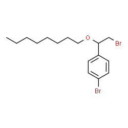ChemSpider 2D Image | 1-Bromo-4-[2-bromo-1-(octyloxy)ethyl]benzene | C16H24Br2O