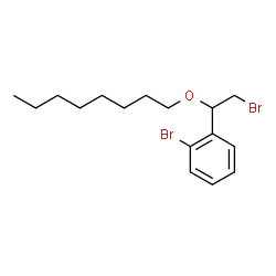 ChemSpider 2D Image | 1-Bromo-2-[2-bromo-1-(octyloxy)ethyl]benzene | C16H24Br2O