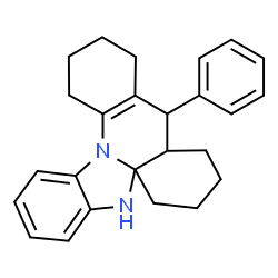 ChemSpider 2D Image | 10-Phenyl-6,7,8,9,9a,10,11,12,13,14-decahydro-5H-benzimidazo[2,1-e]acridine | C25H28N2