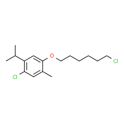 ChemSpider 2D Image | 1-Chloro-4-[(6-chlorohexyl)oxy]-2-isopropyl-5-methylbenzene | C16H24Cl2O