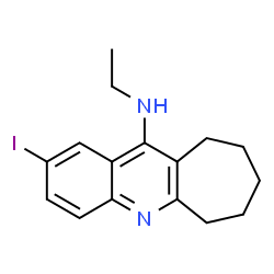 ChemSpider 2D Image | N-Ethyl-2-iodo-7,8,9,10-tetrahydro-6H-cyclohepta[b]quinolin-11-amine | C16H19IN2