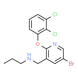 ChemSpider 2D Image | N-{[5-Bromo-2-(2,3-dichlorophenoxy)-3-pyridinyl]methyl}-1-propanamine | C15H15BrCl2N2O