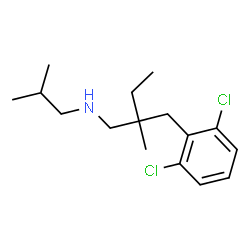 ChemSpider 2D Image | 2-(2,6-Dichlorobenzyl)-N-isobutyl-2-methyl-1-butanamine | C16H25Cl2N