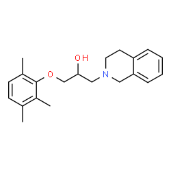 ChemSpider 2D Image | 1-(3,4-Dihydro-2(1H)-isoquinolinyl)-3-(2,3,6-trimethylphenoxy)-2-propanol | C21H27NO2