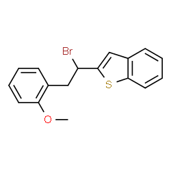 ChemSpider 2D Image | 2-[1-Bromo-2-(2-methoxyphenyl)ethyl]-1-benzothiophene | C17H15BrOS
