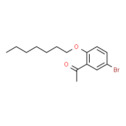 ChemSpider 2D Image | 1-[5-Bromo-2-(heptyloxy)phenyl]ethanone | C15H21BrO2
