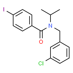 ChemSpider 2D Image | N-(3-Chlorobenzyl)-4-iodo-N-isopropylbenzamide | C17H17ClINO