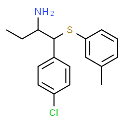 ChemSpider 2D Image | 1-(4-Chlorophenyl)-1-[(3-methylphenyl)sulfanyl]-2-butanamine | C17H20ClNS