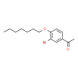ChemSpider 2D Image | 1-[3-Bromo-4-(heptyloxy)phenyl]ethanone | C15H21BrO2